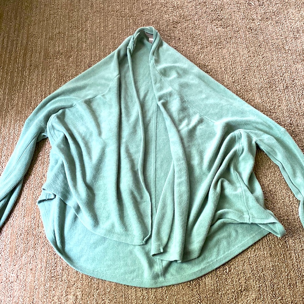 Loft Cardigan sweater, short in the front, and long in the back.